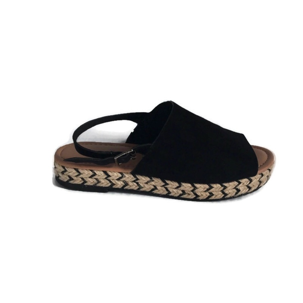Torrid Black Espadrille Sandals Sz 7W